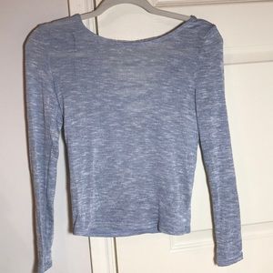 H&M light blue long sleeve top